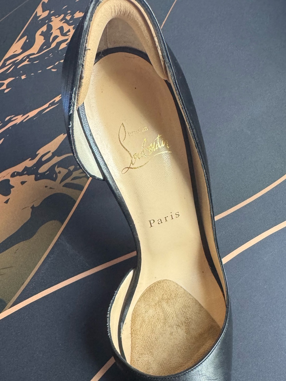 Christian Louboutin Black Iriza half-d’Orsay pump size 41 - Picture 5 of 15